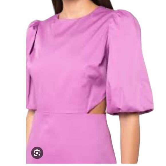 Veronica Beard dress Iker Puff Sleeve Cutout minidress purple size 14 - Picture 6 of 6
